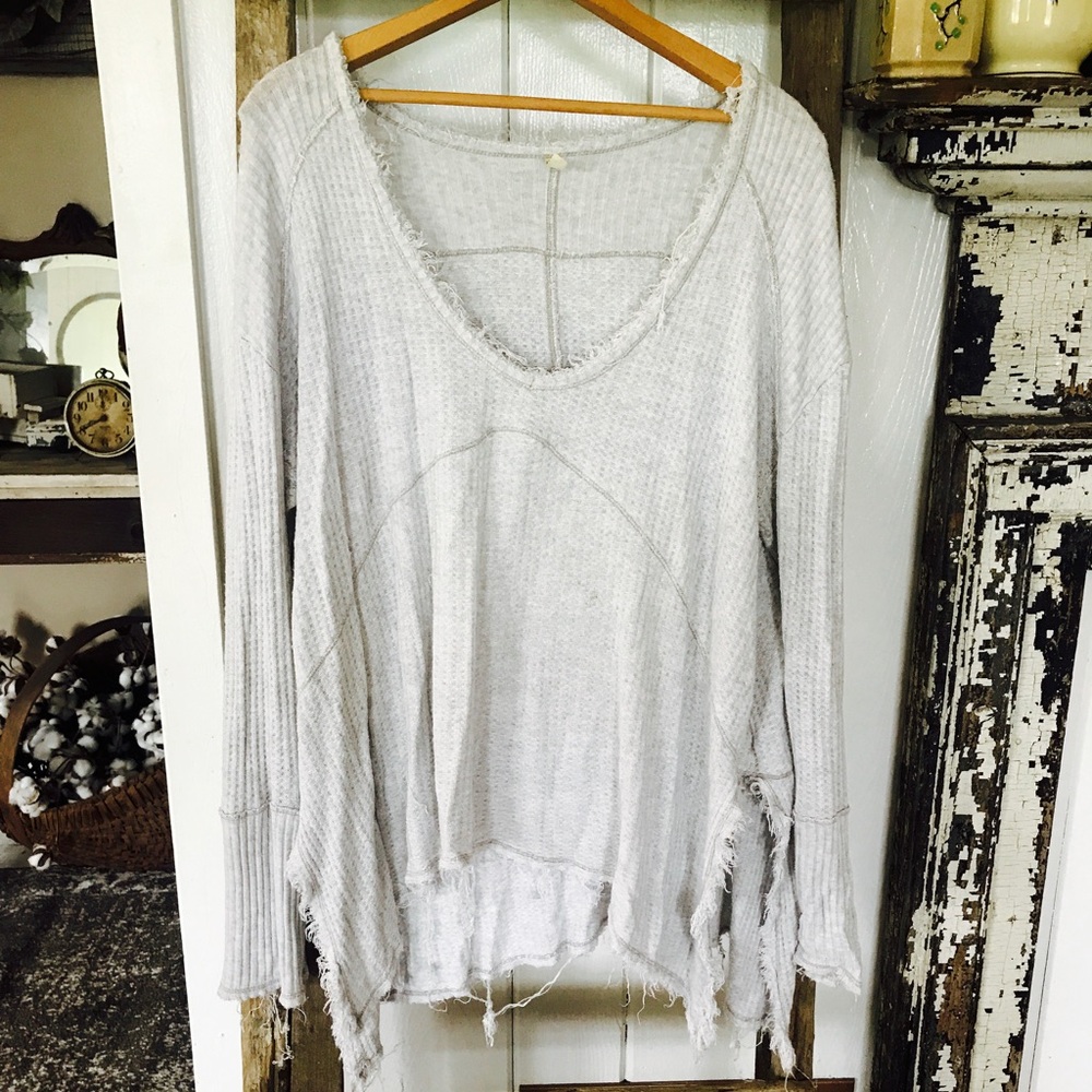 Free people Destroyed shrug Top